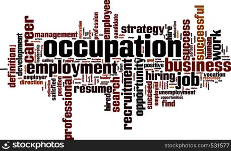 Occupation word cloud concept. Vector illustration