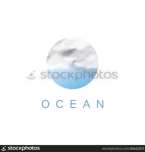 Ocean abstrack roundshape vector logo