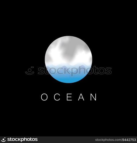 Ocean abstrack roundshape vector logo