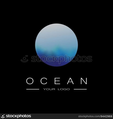 Ocean abstrack roundshape vector logo