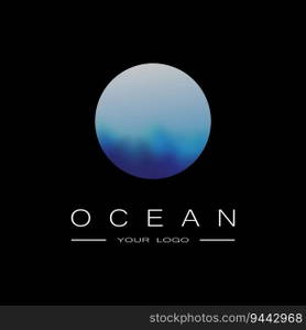 Ocean abstrack roundshape vector logo