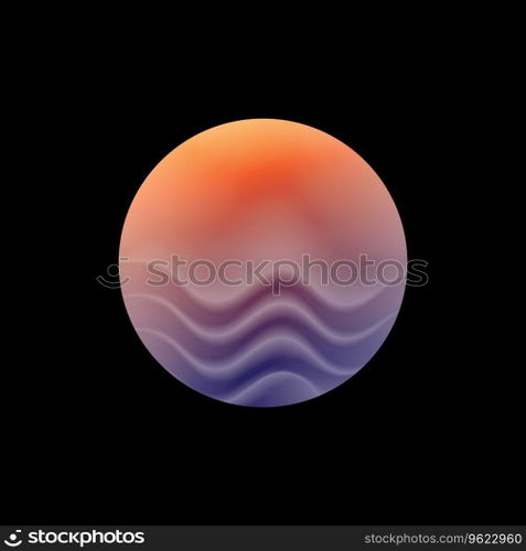 Ocean abstrack roundshape vector logo