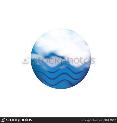 Ocean abstrack roundshape vector logo