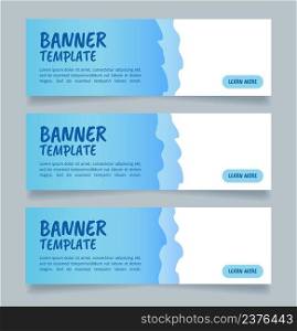 Ocean cleaning technology web banner design template. Vector flyer with text space. Advertising placard with customized copyspace. Printable poster for advertising. Caveat Brush, Calibri fonts used. Ocean cleaning technology web banner design template