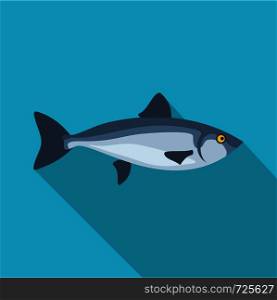 Ocean fish icon. Flat illustration of ocean fish vector icon for web. Ocean fish icon, flat style