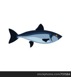 Ocean fish icon. Flat illustration of ocean fish vector icon for web. Ocean fish icon, flat style