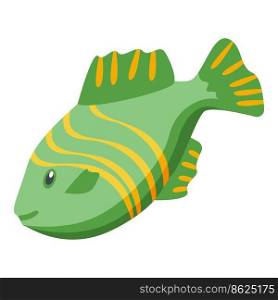 Ocean fish icon isometric vector. Underwater dive. Water swim. Ocean fish icon isometric vector. Underwater dive