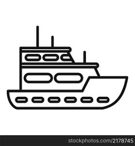 Ocean fishing boat icon outline vector. Fish sea. Ship vessel. Ocean fishing boat icon outline vector. Fish sea