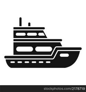 Ocean fishing boat icon simple vector. Fish sea. Ship vessel. Ocean fishing boat icon simple vector. Fish sea