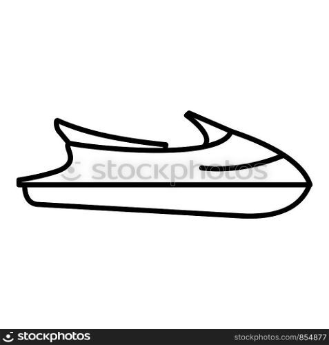 Ocean jet ski icon. Outline ocean jet ski vector icon for web design isolated on white background. Ocean jet ski icon, outline style