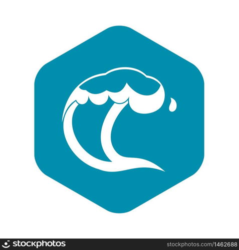 Ocean or sea wave icon. Simple illustration of ocean or sea wave vector icon for web. Ocean or sea wave icon, simple style