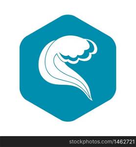Ocean or sea wave icon. Simple illustration of ocean or sea wave vector icon for web. Ocean or sea wave icon, simple style