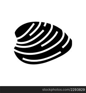 ocean quahog clam glyph icon vector. ocean quahog clam sign. isolated contour symbol black illustration. ocean quahog clam glyph icon vector illustration