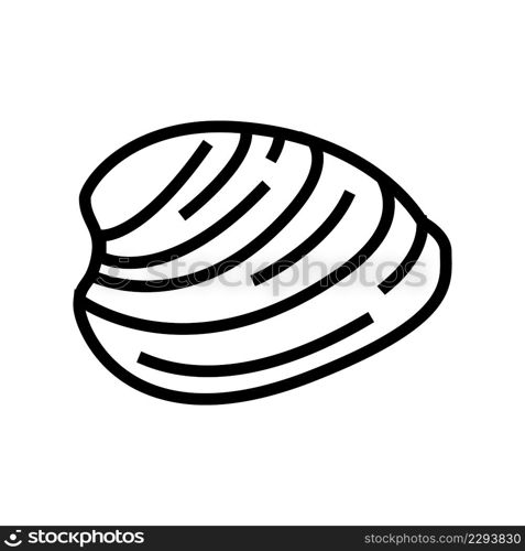 ocean quahog clam line icon vector. ocean quahog clam sign. isolated contour symbol black illustration. ocean quahog clam line icon vector illustration