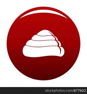 Ocean shell icon. Simple illustration of ocean shell vector icon for any design red. Ocean shell icon vector red