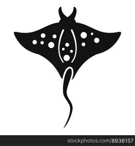 Ocean stingray icon simple vector. Fish animal. Water nature. Ocean stingray icon simple vector. Fish animal