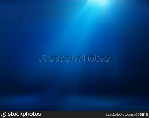 Ocean Underwater Background. Blue Deep. Vector EPS8.