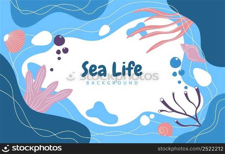 Ocean Underwater Life Sea Beach Text Space Background