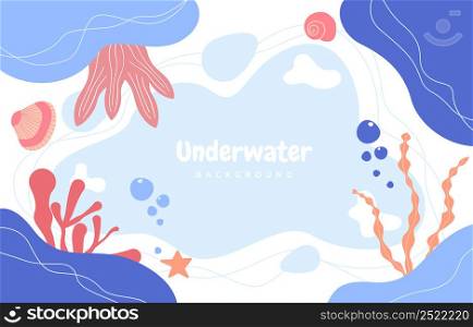 Ocean Underwater Life Sea Beach Text Space Background