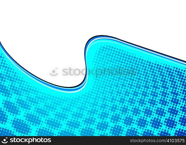 Ocean wave abstract style illustration with copy space