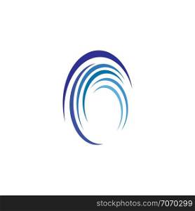 ocean wave letter o symbol icon logo design