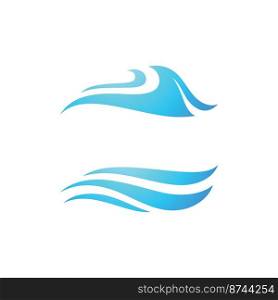 Ocean wave logo template element vector 