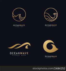 Ocean Wave Logo Template Vector