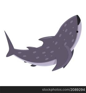 Ocean whale shark icon cartoon vector. Fish sea. Aquatic animal. Ocean whale shark icon cartoon vector. Fish sea
