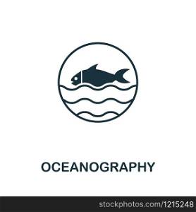 Oceanography vector icon illustration. Creative sign from science icons collection. Filled flat Oceanography icon for computer and mobile. Symbol, logo vector graphics.. Oceanography vector icon symbol. Creative sign from science icons collection. Filled flat Oceanography icon for computer and mobile