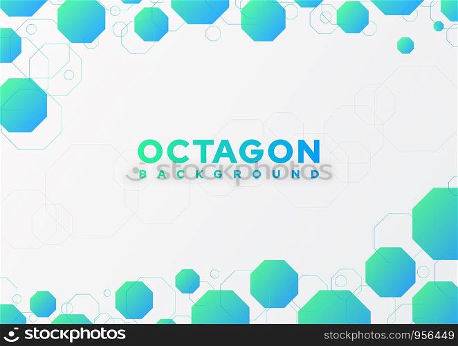 Octagon abstract background modern design and minimal style. vector illustration