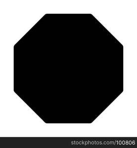 octagon eight-sided polygon, icon on isolated background