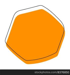 octagonal geometric icon with hand drawn vector illustration design