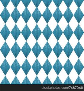 Octoberfest blue Abstract geometric seamless pattern. October festival Vector blue color ornament Germany&rsquo;s Octoberfest world&rsquo;s biggest beer festival Seamless Oktoberfest & Bavarian flag pattern. Oktoberfest background. Vector seamless background. Blue and white diamonds. Traditional ornament.