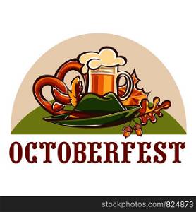 Octoberfest icon. Cartoon of octoberfest vector icon for web design isolated on white background. Octoberfest icon, cartoon style