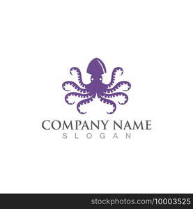 octopus animal logo and symbol icon vector