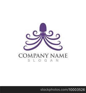 octopus animal logo and symbol icon vector