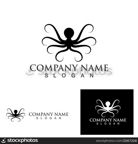 octopus animal logo and symbol icon vector