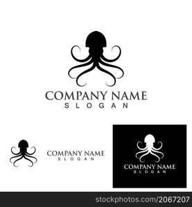 octopus animal logo and symbol icon vector