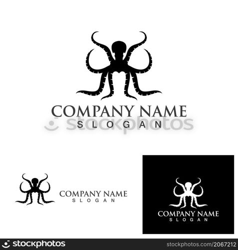 octopus animal logo and symbol icon vector