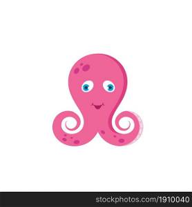 octopus cartoon mascot icon vector illustration design template