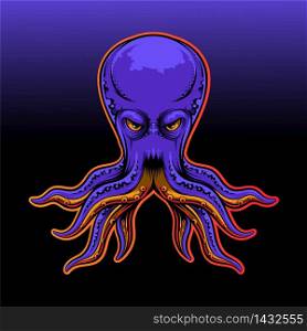 Octopus esport mascot logo
