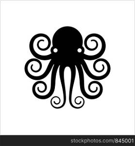 Octopus Icon, Octopus Vector Art Illustration