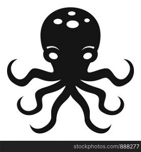 Octopus icon. Simple illustration of octopus vector icon for web design isolated on white background. Octopus icon, simple style