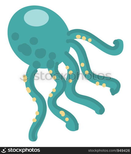 Octopus illustration vector on white background