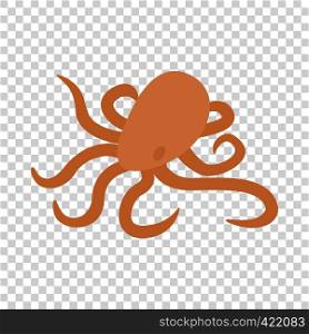 Octopus isometric icon 3d on a transparent background vector illustration. Octopus isometric icon