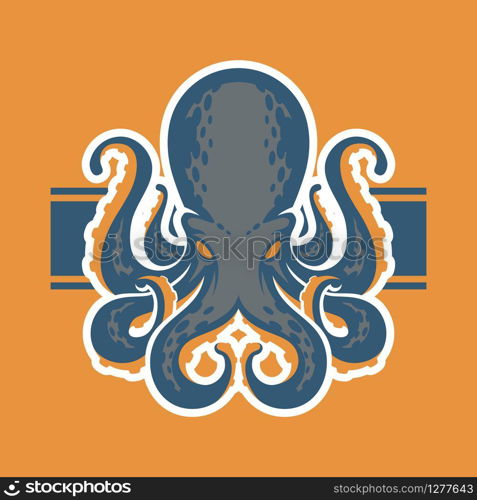 Octopus logo. Great for sports logotypes and team mascots.