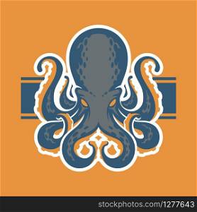 Octopus logo. Great for sports logotypes and team mascots.