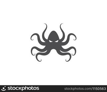 Octopus logo ilustration vector template