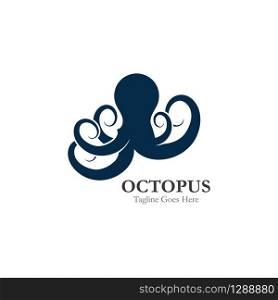 Octopus logo or symbol icon illustration design template