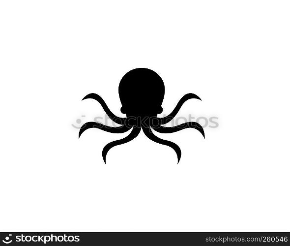 Octopus. Logo. Vector illustration